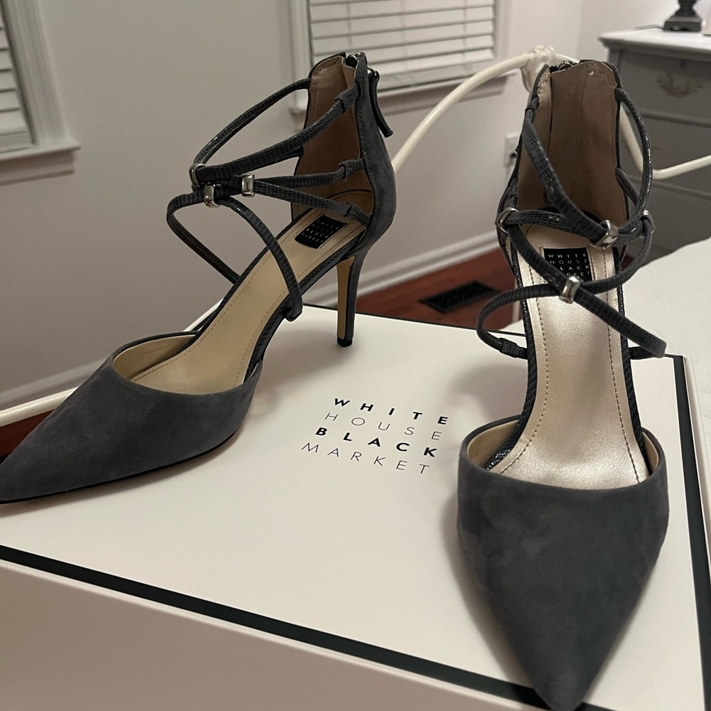 White House Black Market suede heels